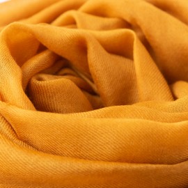 Dunkelgoldener extra großer Schal aus Kaschmir