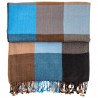 Handgewebtes kariertes Plaid aus Kaschmir und Wolle