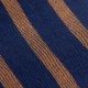 Marineblauer Kaschmirschal mit goldenen Streifen