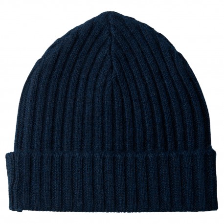 Marinblaue Kaschmir Beanie