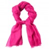 Fuchsiafarbener Pashmina-Schal in doppelfädigem Twill