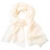 Weißer Pashmina-Schal in doppelfädigem Twill