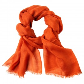 Sienafarbener Pashmina-Schal in doppelfädigem Twill