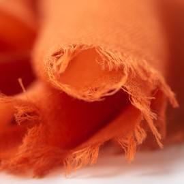 Sienafarbener Pashmina-Schal in doppelf&auml;digem Twill