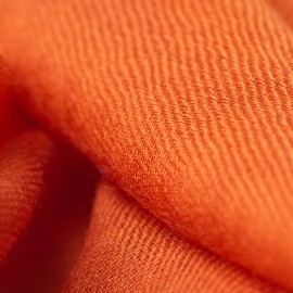 Sienafarbener Pashmina-Schal in doppelf&auml;digem Twill