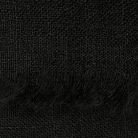 Schwarzer Pashmina-Schal in 2-Lagen-Leinwandbindung
