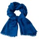 Blauer Jacquard-gewebter Kaschmir/Seiden-Schal