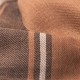 Cashmere-Schal in Hellbraun mit schwarzen/weißen Streifen
