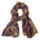 Dunkelblauer Kaschmirschal mit Paisley-Print