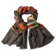 Dunkelgrauer Kaschmirschal mit Paisley-Print
