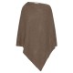 Gestrickter Kaschmirponcho in Taupe