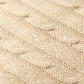 Sandfarbene Kaschmir-Decke