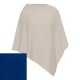 Dunkelblauer Poncho aus gestricktem Kaschmir