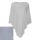 Hellblau poncho aus Seide/Kaschmir Mix