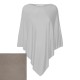 Taupe poncho aus Seide/Kaschmir Mix