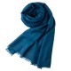 Ozeanblauer Pashmina-Schal aus Kaschmir und Seide
