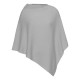 Hellgrauer Poncho aus gestricktem Kaschmir