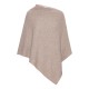 Beiger Poncho aus gestricktem Kaschmir