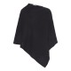 Schwarzer Poncho aus gestricktem Kaschmir