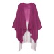 Cape aus Yak. Fuchsia/Naturfarbe