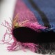 Schwarz karierter Schal aus Kaschmir und Seide