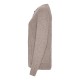 Beige melierte Kaschmir-Strickjacke