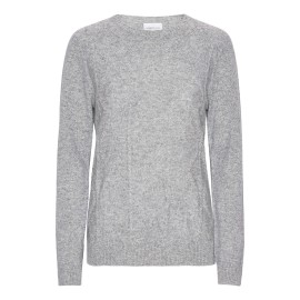 Kaschmirpullover grau meliert