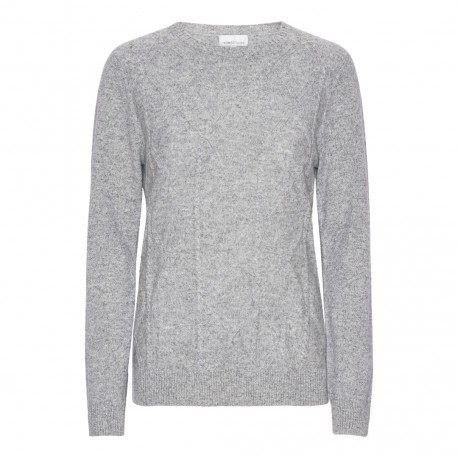 Kaschmirpullover grau meliert
