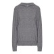 Grau melierte Kaschmir Hoodie