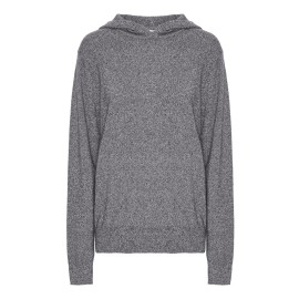 Grau melierte Kaschmir Hoodie