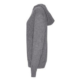 Grau melierte Kaschmir Hoodie