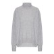 Hellgrau oversize Kaschmir-Pullover