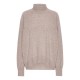 Beige oversize Kaschmir-Pullover