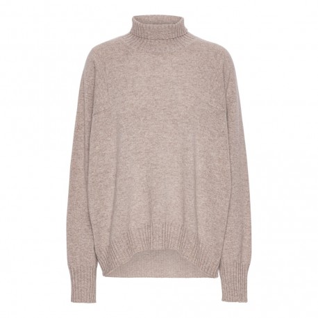 Beige oversize Kaschmir-Pullover