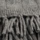 Graues, gestricktes Halstuch aus Merino/Kaschmir
