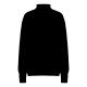 Taubenblauer oversize Kaschmir-Pullover