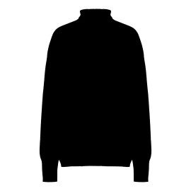 Schwarzer oversize Kaschmir-Pullover