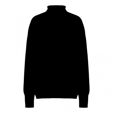 Schwarzer oversize Kaschmir-Pullover