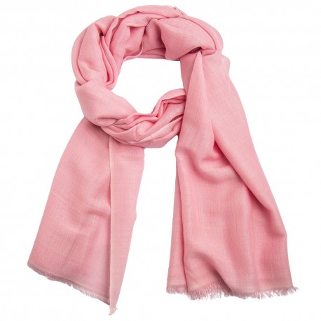 Zartrosa Pashmina-Schal aus Kaschmir und Seide