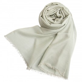 Salbeigrüner Pashmina-Schal aus Kaschmir und Seide