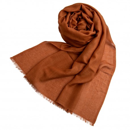 Brauner Pashmina-Schal aus Kaschmir und Seide