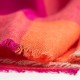Karierter Pashmina-Schal in Rot, Orange und Fuchsia