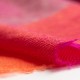 Karierter Pashmina-Schal in Rot, Orange und Fuchsia