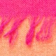 Quadratischer Kaschmirschal in Orange/Fuchsia Dip-Dye