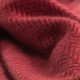 Rotes Kaschmir/Woll-Tuch mit Zick-Zack-Muster
