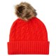 Orangerote Mütze aus Merino und Kaschmir