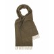 Braunes Lambswool-Tuch mit Zick-Zack-Muster