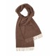 Braunes Lambswool-Tuch mit Zick-Zack-Muster