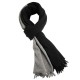 Schwarz-graues Halstuch aus Merino und Kaschmir