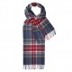 Blaues Halstuch mit Schottenkaro aus Lambswool